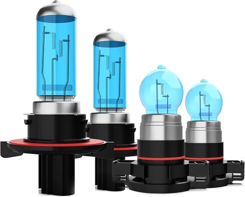 Light Bulbs Fit For Dodge Dakota 2005-2009, 9008 9145 High Low Beam Fog Lights High Performance Halogen Headlight Bulb Combo, 6000K White Light, Pack of 4 in Kuwait