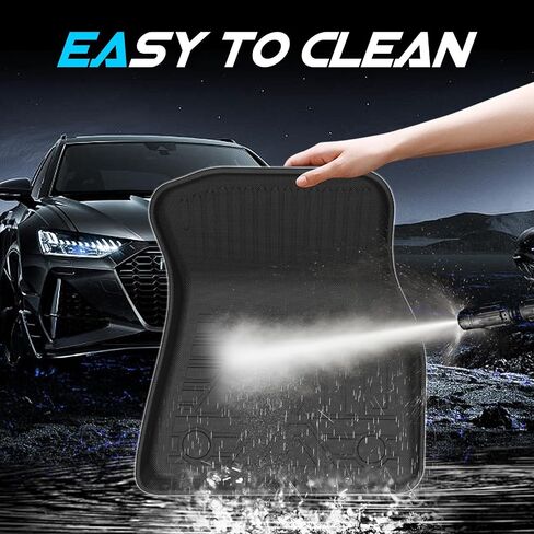 Custom Fit Floor Mats for 2019 2020 2021 2022 2023 2024 BMW X5, TPE All Weather Car Floor Liner & Car Accessories for BMW X5, 1st and 2nd Row Front & Rear Full Set - Black, 3Pc in Saudi Arabia