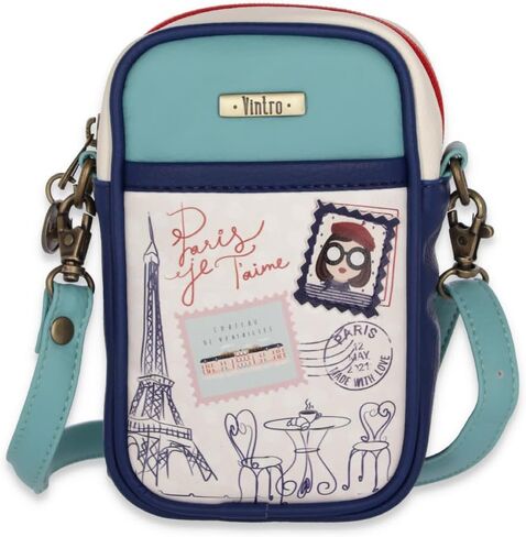 VINTRO Vegan Leather Crossbody Bag - Shoulder Bag with Easy-Access Zipper Pocket, Detachable Strap, Perfect for Daily Use in Saudi Arabia