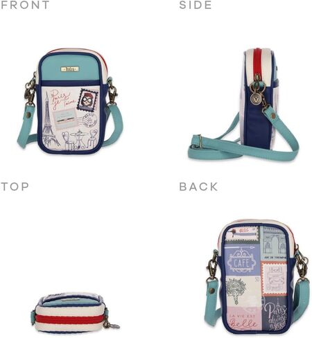VINTRO Vegan Leather Crossbody Bag - Shoulder Bag with Easy-Access Zipper Pocket, Detachable Strap, Perfect for Daily Use in Saudi Arabia