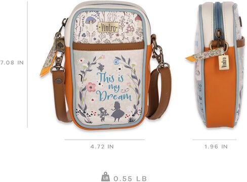 VINTRO Vegan Leather Crossbody Bag - Shoulder Bag with Easy-Access Zipper Pocket, Detachable Strap, Perfect for Daily Use in Saudi Arabia