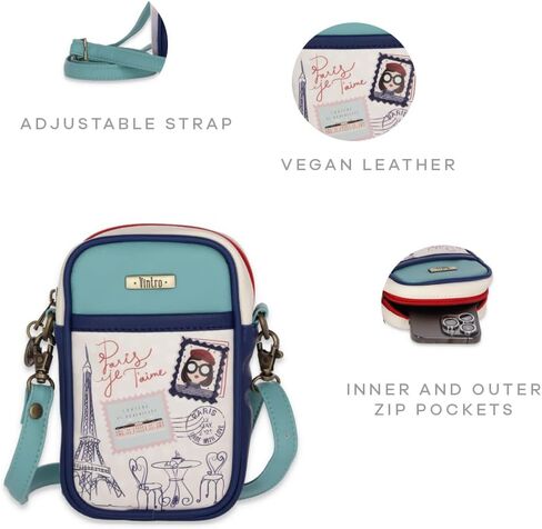 VINTRO Vegan Leather Crossbody Bag - Shoulder Bag with Easy-Access Zipper Pocket, Detachable Strap, Perfect for Daily Use in Saudi Arabia