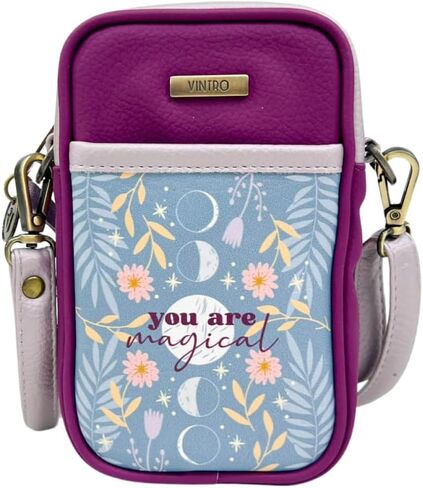 VINTRO Vegan Leather Crossbody Bag - Shoulder Bag with Easy-Access Zipper Pocket, Detachable Strap, Perfect for Daily Use in Saudi Arabia