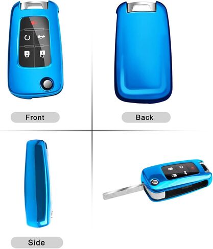 QBUC for Chevy Key Fob Cover With Keychain for Chevrolet Malibu Cruze Camaro Volt Equinox Sonic Impala Buick Regal Encore in Saudi Arabia