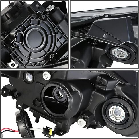 DNA MOTORING مصباح أمامي لجهاز العرض طراز OE متوافق مع 13-15 Acura RDX، كروم/عدسة شفافة/عاكس كهرماني، OEM-HL-0189-L in Saudi Arabia