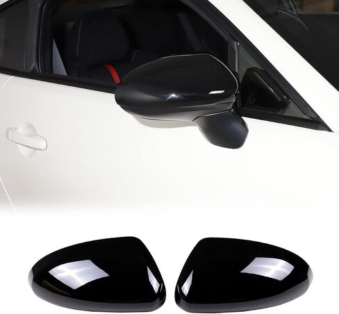 ABS ألياف الكربون سيارة الجانب مرآة الرؤية الخلفية غطاء الكسوة لسوبارو BRZ تويوتا 86 2022-2024 الجانب الجناح مرآة غطاء الملحقات (أسود) in Kuwait