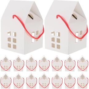 Ipetboom 15Pcs House Shaped Candy Boxes House Shaped Boxes Wedding Candy Boxes for Wedding Christmas Birthday Party Ornament Container