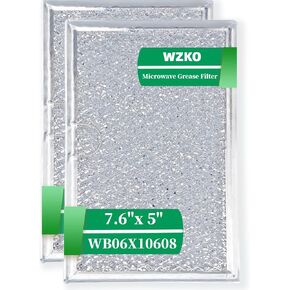 5304464105 5304478913 Microwave Vent Aluminum Filter for GE WB06X10608 Microwave Oven Grease Filter Replacement 5 x 7-5/8 for Fits Frigidaire 5304517871 5304509444 (4 Pack)