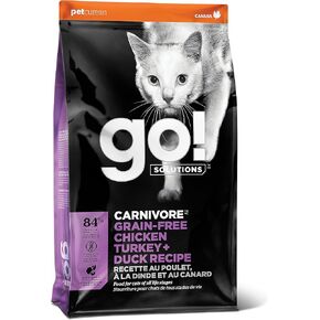 GO! SOLUTIONS Carnivore Protein Rich Dry Cat Food - Grain Free Salmon & Cod recipe - Complete & Balanced Nutrition for All Life Stages, 3lbs