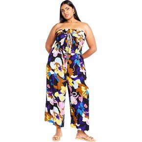 CITY CHIC Plus Size Jumpsuit, Jez Print Jumpsuit