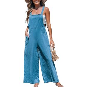 CUPSHE Women's Loose Sleeveless Jumpsuits Long Pants Romper Overalls Trendy Outfits
