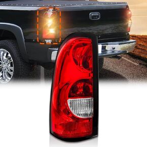 TODO Tail Light Assembly Compatible with 2003-2006 Chevy Silverado 1500 2500 1500HD 2500HD 3500 Rear Brake Lamps Taillight with bulbs Passenger Right Side