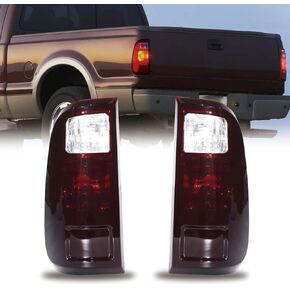 Tail Lights Compatible with 2008-2016 F250 F350 F-250 F-350 Super Duty Driver And Passenger Side Rear Taillight (Red, Right)