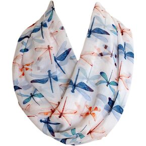 Etwoa Watercolor Dragon Fly Infinity Scarf Circle Scarf Loop Scarf