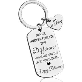 Retirement Gifts For Women Men Retired Teacher Police Nurse Firefighter Military Inspirational Gifts Happy Retirement Keychian Keyring