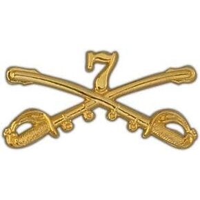 US Army 2" 7th Cavalry Lapel Pin
