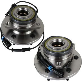 Autoround 515093 Pair 4WD Front Wheel Bearing and Hub Assembly Compatible with 06-10 Hummer H3/09-10 H3T 6-Lug W/ABS