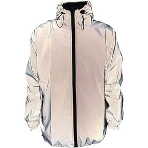 Ysé Men's Lightweight Windbreaker Water Resistant Reflective Jacket Cycling Running Zipper Coat Large