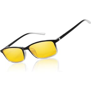 TJUTR Night Vision Glasses for Men and Women, Polarized Yellow Lens Night Driving Glasses, Anti Glare Eyewear for Night Time