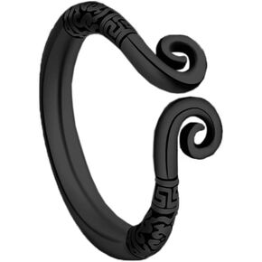 Men's Stainless Steel Vintage Sun Wukong Monkey King Golden Hoop Amulet Open Warp Ring