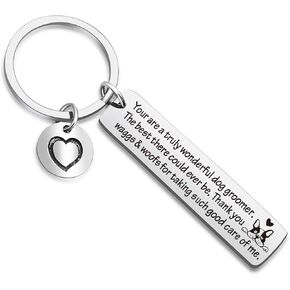 Dog Groomer Keyring Dog Groomer Inspirational Jewelry Pet Groomer Thank You Jewelry