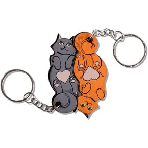Lovely Cats Couple Keychains For Him And Her Matching Keychains Best Friends Gifts For Him Best Friend Keychain Couples Keychain Cat Keychain