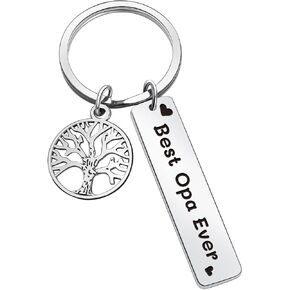 ZQEOU Opa Present Christmas Jewelry Appreciation Keychain Grandpa Keychain Godfather Gift