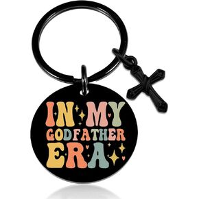 Aisity Proposal Gifts for Godmother Godfather Christian Keychain Ideas,In My Godmother/Godfather Era Keychain Proposal Gifts