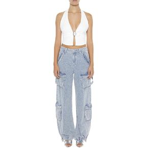 Forever 21 Women's Carpenter Cargo Jeans