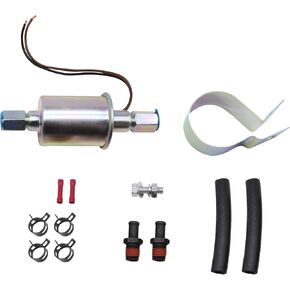 E8090 Electric Fuel Pump Universal 12 Volt Inline 5-9 PSI 3/8 Inlet & Outlet Low Pressure Fuel Pump Compatible with Carbureted Models E8090 SP1141 ﻿