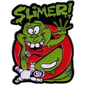 Slimer Stay Puft Marshmallow Man Doll Ghostbusters Ghost Busters No Ghosts Logo Symbol Sign Classic Comedy Movie 1.4" Enamel Pin Badge