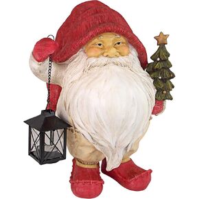 Design Toscano Lighting Santa's Path Whitey The Holiday Gnome Statue