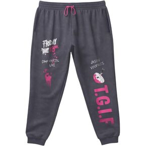 Warner Bros Friday The 13th Joggers for Juniors, Active Sweatpants for Women
