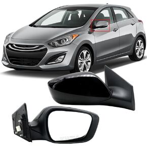 Right Passenger Side Mirror Fit For 2014-2016 Hyundai Elantra Rear view Mirror Black With Manual Folding,Heated,Power Glass,Outside Rear View Mirror - Replace# 876203X680