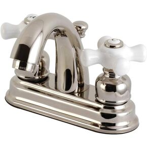 Kingston Brass KB5613PX Restoration 4" Centerset Bathroom Faucet, Antique Brass