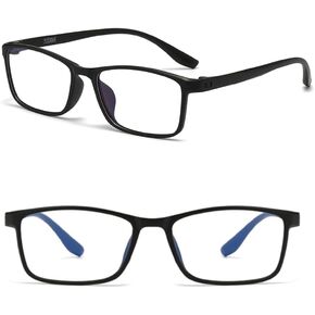Nearsighted Glasses For Men Women, TR90 Flexible Frame Blue Light Blocking Lightweight Myopia Glasses For Distance