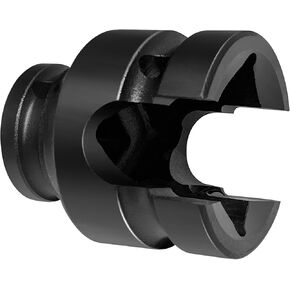 Cr-M0 Steel Multi Purpose Lineman Socket 1/2" Drive,Fits 1 Inch 4-Point Square Nuts, with5/8"And 3/4" Slot