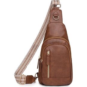 FALAN MULE Crossbody Bags for Women Leather Sling Chest Bag Trendy Fanny Packs for Women