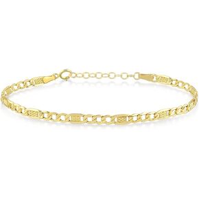 سوار سلسلة GELIN Figaro قابل للتعديل من الذهب الخالص عيار 14 قيراط in Kuwait