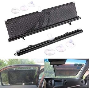 Car Roller Sunshade Retractable Car Window Shade for Side Window to Blocks Harmful Sun Glare and Heat, Universal Fits Most Cars, Trucks, SUVs, Vans or RVs(2 Pack)