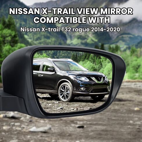 Right Passenger Side Mirror Compatible with Nissan X-trail T32 Rogue 2014-2020 with Heated Power Folding Turn Signal Camera Power Glass (13 Pins) in Saudi Arabia
