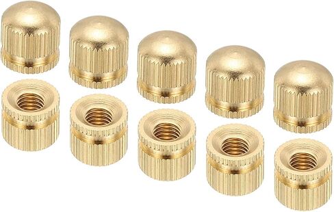 PATIKIL M4x10x10mm Cap Nut, 15 Pack Acorn Nut Screw Knob Cap Insert Bolt Cover Female Thread Knurled Decorative Hardware Fittings Lamp Light Fixtures in Saudi Arabia