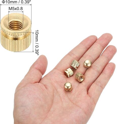 PATIKIL M4x10x10mm Cap Nut, 15 Pack Acorn Nut Screw Knob Cap Insert Bolt Cover Female Thread Knurled Decorative Hardware Fittings Lamp Light Fixtures in Saudi Arabia