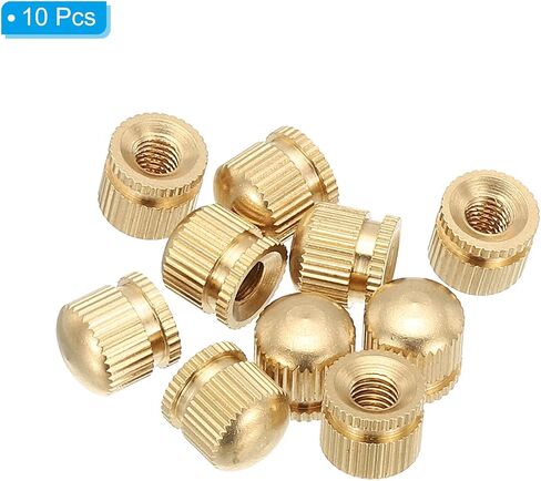 PATIKIL M4x10x10mm Cap Nut, 15 Pack Acorn Nut Screw Knob Cap Insert Bolt Cover Female Thread Knurled Decorative Hardware Fittings Lamp Light Fixtures in Saudi Arabia