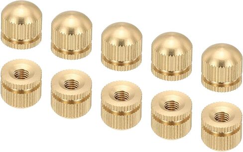 PATIKIL M4x10x10mm Cap Nut, 15 Pack Acorn Nut Screw Knob Cap Insert Bolt Cover Female Thread Knurled Decorative Hardware Fittings Lamp Light Fixtures in Saudi Arabia