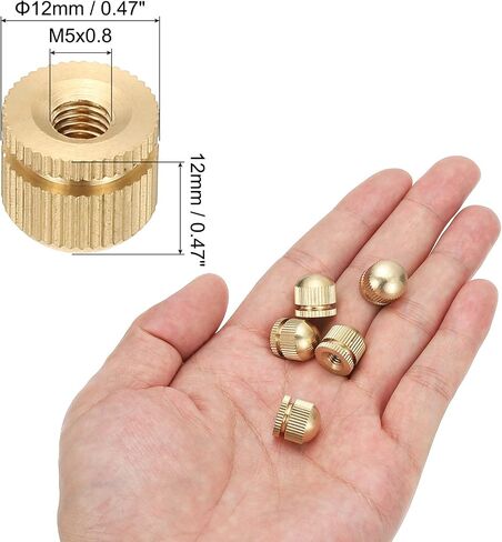 PATIKIL M4x10x10mm Cap Nut, 15 Pack Acorn Nut Screw Knob Cap Insert Bolt Cover Female Thread Knurled Decorative Hardware Fittings Lamp Light Fixtures in Saudi Arabia