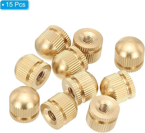 PATIKIL M4x10x10mm Cap Nut, 15 Pack Acorn Nut Screw Knob Cap Insert Bolt Cover Female Thread Knurled Decorative Hardware Fittings Lamp Light Fixtures in Saudi Arabia