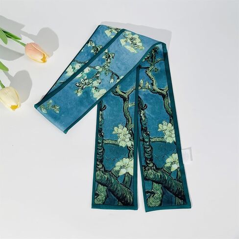 QTMY Purse Scarf,Scarf for Bags Silk Head Scarf for Hair Handbag Women Scarfs Band Hair Neck Scarves,145 in Saudi Arabia