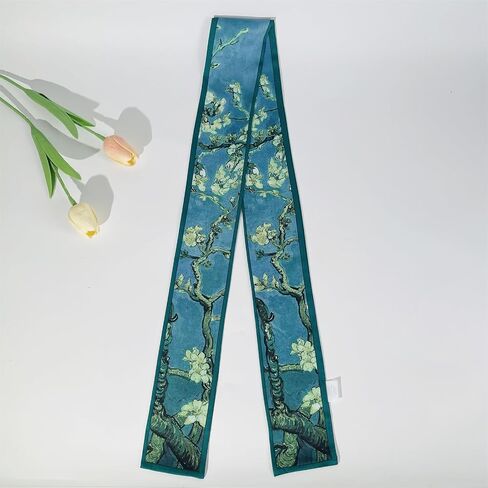 QTMY Purse Scarf,Scarf for Bags Silk Head Scarf for Hair Handbag Women Scarfs Band Hair Neck Scarves,145 in Saudi Arabia