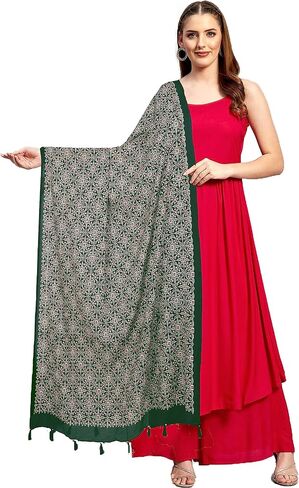 Chandrakala Printed Dupatta for Women, Shawl Scarf Wrap Chunni, (D245-P) in Saudi Arabia